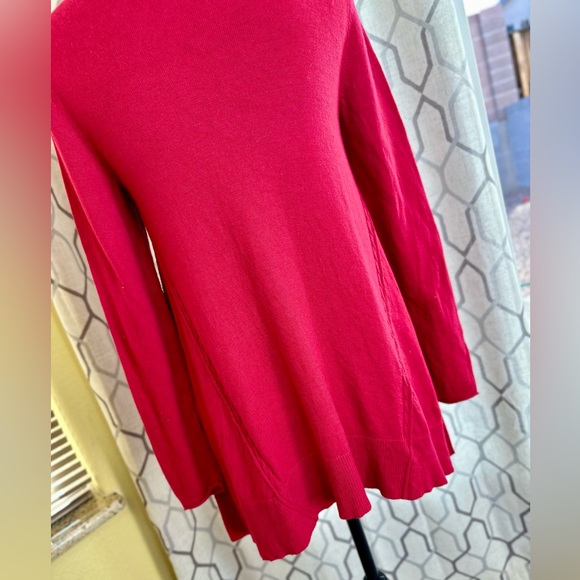 Alfani Red Viscose Wool Blend Swing Crew Neck Sweater w/ Removable Scarf - Picture 14 of 17